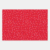 Weihnachtself, Zuckerrohr, Konfetti auf grün & rot Geschenkpapier Set (Vorderseite 3)