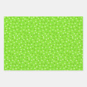 Weihnachtself, Zuckerrohr, Konfetti auf grün & rot Geschenkpapier Set (Vorderseite 3)