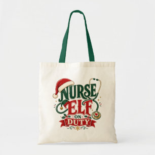 Weihnachtselfe Krankenschwester Tragetasche