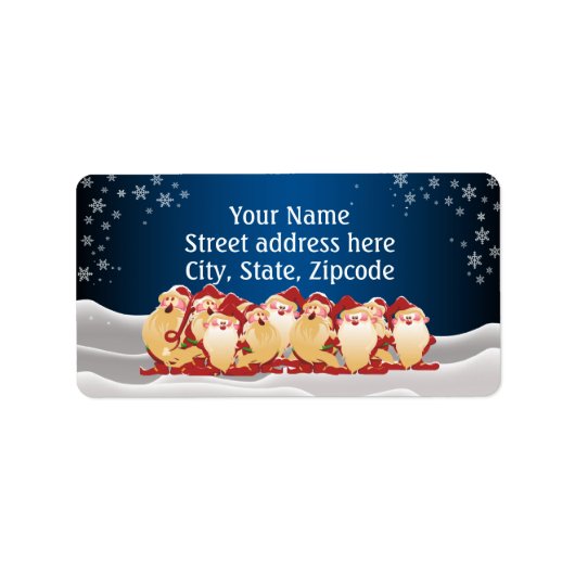 Weihnachtselfen Adressaufkleber (Vorne)