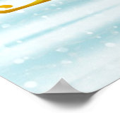 Weihnachtselfen auf Schlitten mit Geschenken Poster (Ecke)