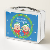 Weihnachtselfen Blond Hair Metall Brotdose (Vorderseite)