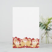 Weihnachtselfen Briefpapier (Stehend Vorderseite)
