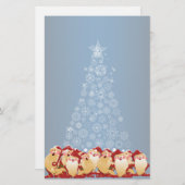 Weihnachtselfen Briefpapier (Vorne/Hinten)