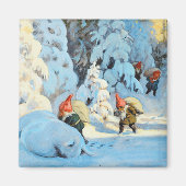 Weihnachtselfen Bringpräsenz Magnet (Vorne)