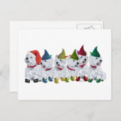 Weihnachtselfen Feiertagspostkarte (Vorne/Hinten)