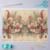Weihnachtselfen & Florals Dekoupage Seidenpapier (Basteln)