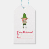 Weihnachtselfen Geschenkanhänger (Vorderseite)