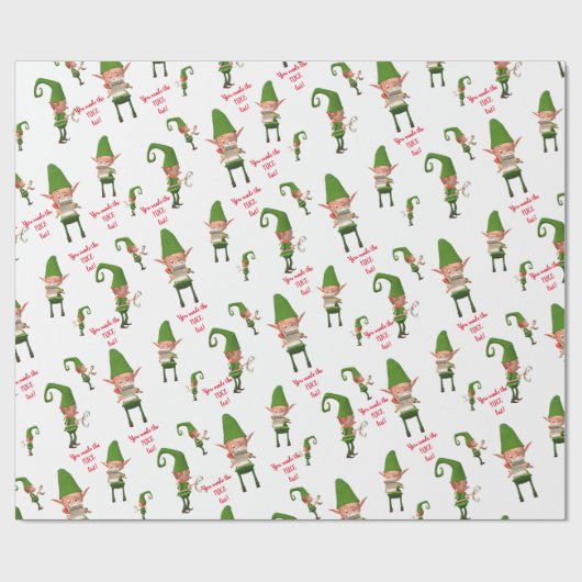 Weihnachtselfen Geschenkpapier (Flach)