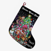 Weihnachtselfen Große Weihnachtsfeiertage Strumpf Großer Weihnachtsstrumpf (Vorderansicht (hängend))