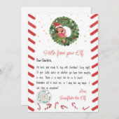 Weihnachtselfen-Grußkarte Einladung (Vorne/Hinten)