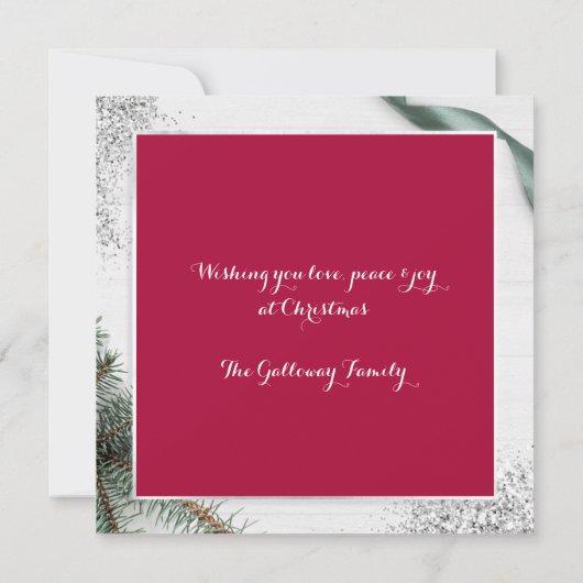 Weihnachtselfen Ho Ho Ho Glitzer Spaß Flachkarte (Rückseite)