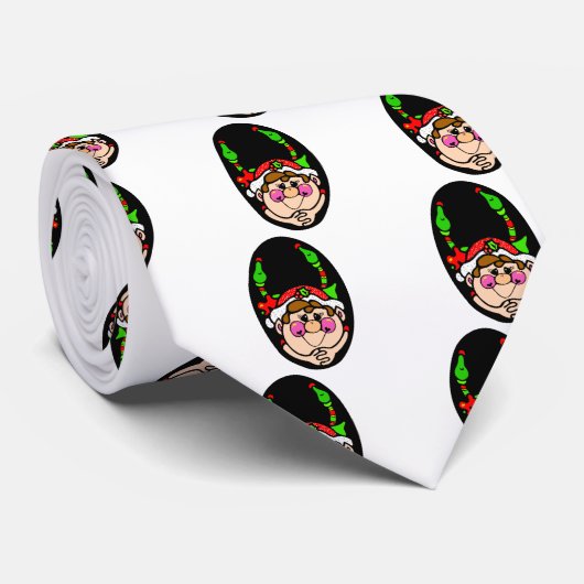 Weihnachtselfen Krawatte (Gerollt)