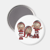 Weihnachtselfen Magnet (Vorderseite/Rückseite)