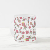 Weihnachtselfen mattierte Tasse (Vorderseite Links)