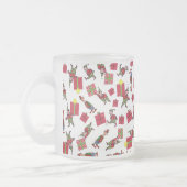 Weihnachtselfen mattierte Tasse (Links)