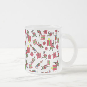 Weihnachtselfen mattierte Tasse