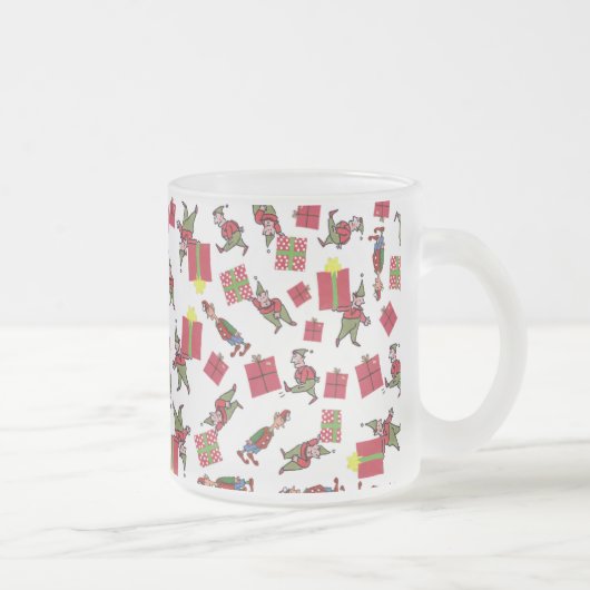 Weihnachtselfen mattierte Tasse (Rechts)