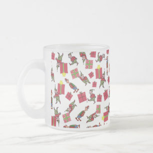 Weihnachtselfen mattierte Tasse