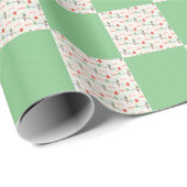 Weihnachtselfen mit Punkten Geschenkpapier (Rolleneckpunkt)