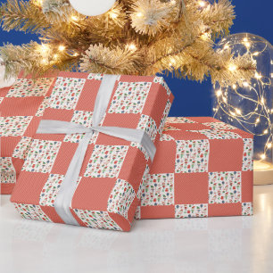 Weihnachtselfen mit roten Streifen Geschenkpapier
