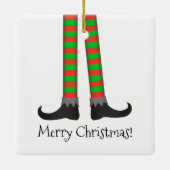 Weihnachtselfen - Ornament - Striptes Kostüm (Rückseite)