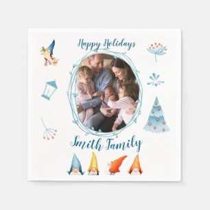 Weihnachtselfen-Papier-Servietten mit Foto Serviette