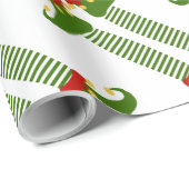 Weihnachtselfen Pattern Urlaub Festlicher Spaß Geschenkpapier (Rolleneckpunkt)