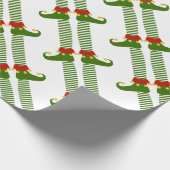 Weihnachtselfen Pattern Urlaub Festlicher Spaß Geschenkpapier (Ecke)
