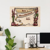 Weihnachtselfen-Poster Poster (Heimbüro)