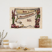 Weihnachtselfen-Poster Poster (Küche)