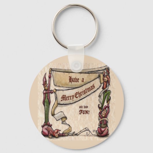 Weihnachtselfen Schlüsselanhänger (Vorderseite)