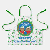 Weihnachtselfen Schürze (Vorderseite)