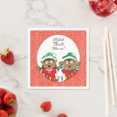 Weihnachtselfen Serviette (Beispiel)