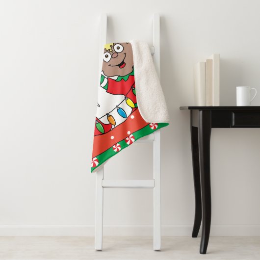 Weihnachtselfen Sherpadecke (Beispiel)