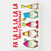 Weihnachtselfen singen banner (Vertikal)