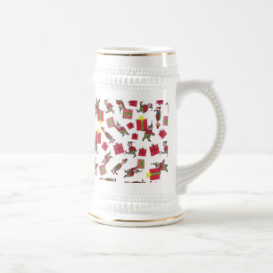 Weihnachtselfen stein bierglas
