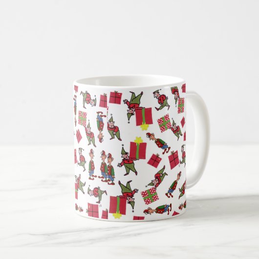 Weihnachtselfen-Tasse Kaffeetasse (VorderseiteRechts)