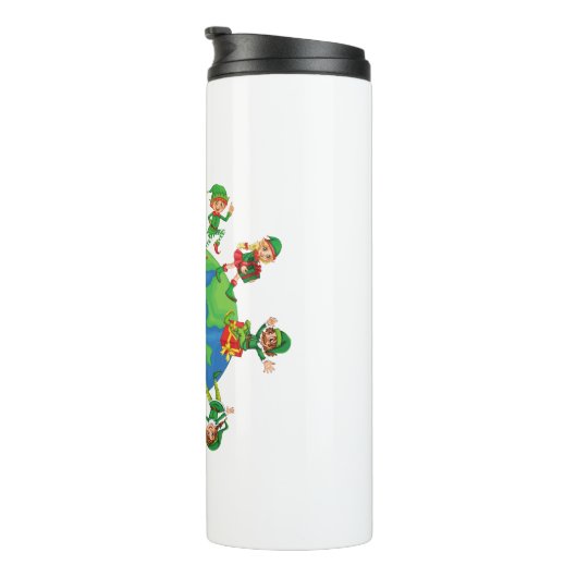 Weihnachtselfen Thermosbecher (Nach rechts gedreht)