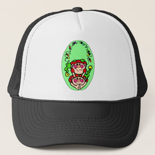 Weihnachtselfen Truckerkappe (Vorderseite)