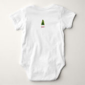 Weihnachtselfen und Geschenke Weiß Baby Strampler (Rückseite)