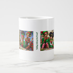 Weihnachtselfen und Goodies Jumbo-Tasse