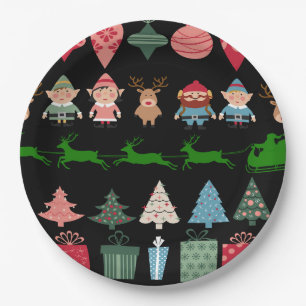 Weihnachtselfen und mehr pappteller
