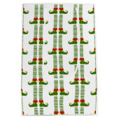 Weihnachtselfen Urlaub Muster Feierliche Elf Spaß Mittlere Geschenktüte (Rückseite)