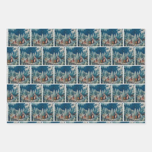 Weihnachtselfen Wrapping Paper Set 1 Geschenkpapier Set (Vorderseite)