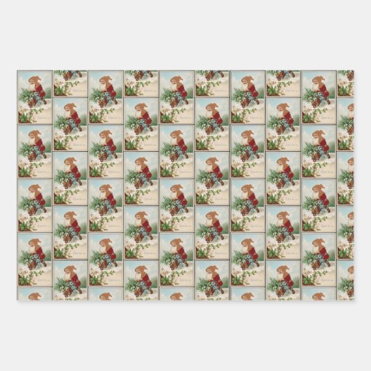 Weihnachtselfen Wrapping Paper Set 2 Geschenkpapier Set (Vorderseite 3)