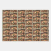 Weihnachtselfen Wrapping Paper Set 2 Geschenkpapier Set (Vorderseite)