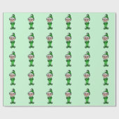 Weihnachtselfen-Wrapping-Papier Geschenkpapier (Flach)