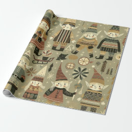 Weihnachtselfen-Wrapping-Papier Geschenkpapier