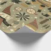 Weihnachtselfen-Wrapping-Papier Geschenkpapier (Ecke)